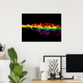 SlipperyJoe's rauchlebendige Regenbogenfarben feie Poster (Heimbüro)