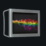 SlipperyJoe's rauchlebendige Regenbogenfarben feie Rechteckige Gürtelschnalle<br><div class="desc">SlipperyJoe's rauchlebendige Regenbogenfarben feiern künstlerisch auffällige Liebe-Muster Gay Pride verleiht LGBTQIA lebendige farbenfrohe Lichtwege dynamische fließende Formen Bewegung Energie rot-grün lila</div>