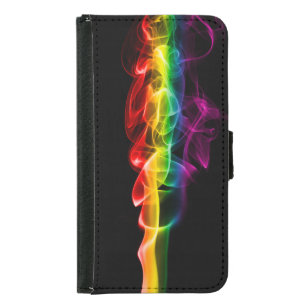 SlipperyJoe's rauchlebendige Regenbogenfarben feie Geldbeutel Hülle Für Das Samsung Galaxy S5