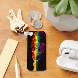 SlipperyJoe's rauchlebendige Regenbogenfarben feie Schlüsselanhänger