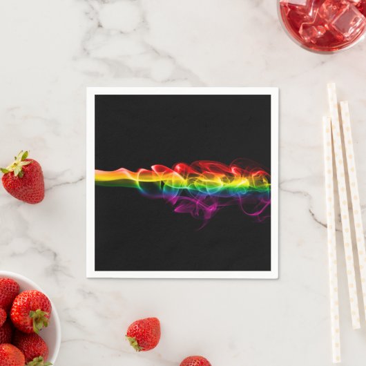 SlipperyJoe's rauchlebendige Regenbogenfarben feie Serviette (Beispiel)