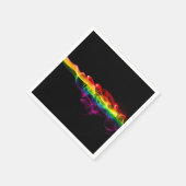 SlipperyJoe's rauchlebendige Regenbogenfarben feie Serviette (Ecke)