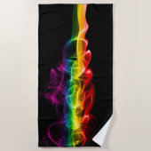SlipperyJoe's rauchlebendige Regenbogenfarben feie Strandtuch (Vorderseite)