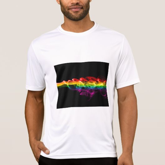 SlipperyJoe's rauchlebendige Regenbogenfarben feie T-Shirt (Vorderseite)