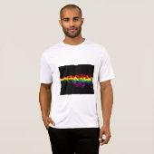 SlipperyJoe's rauchlebendige Regenbogenfarben feie T-Shirt (Vorne ganz)