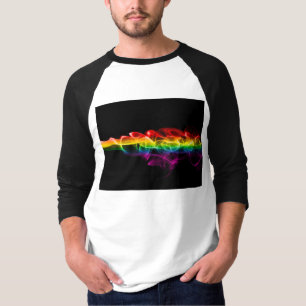 SlipperyJoe's rauchlebendige Regenbogenfarben feie T-Shirt