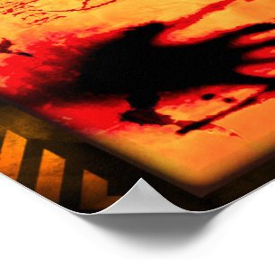 SlipperyJoe's raue Happy Halloween Grafik gezackt Poster