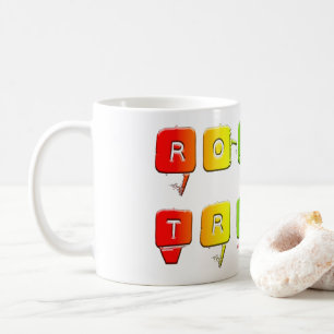 SlipperyJoe's rauer Handel queere Pop-Typografie-S Kaffeetasse