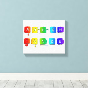 SlipperyJoe's rauer Handel queere Pop-Typografie S Leinwanddruck