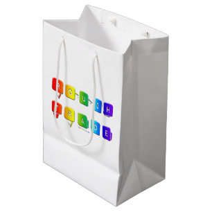 SlipperyJoe's rauer Handel queere Pop-Typografie-S Mittlere Geschenktüte