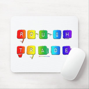 SlipperyJoe's rauer Handel queere Pop-Typografie S Mousepad