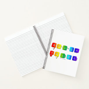 SlipperyJoe's rauer Handel queere Pop-Typografie S Notizblock