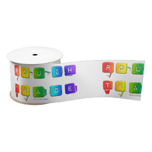 SlipperyJoe's rauer Handel queere Pop-Typografie S Satinband