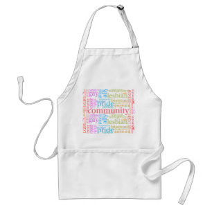 SlipperyJoe's Regenbogen-LGBTQ+-Community-Wortwolk Schürze