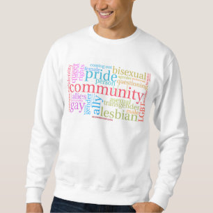 SlipperyJoe's Regenbogen-LGBTQ+-Community-Wortwolk Sweatshirt