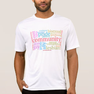 SlipperyJoe's Regenbogen-LGBTQ+-Community-Wortwolk T-Shirt