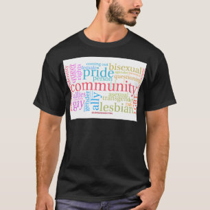 SlipperyJoe's Regenbogen-LGBTQ+-Community-Wortwolk T-Shirt