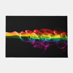 SlipperyJoe's Regenbogen-Rauch-Dampf-Wellen-Regenb Fußmatte