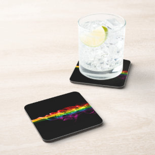 SlipperyJoe's Regenbogen-Rauch-Dampf-Wellen Regenb Getränkeuntersetzer