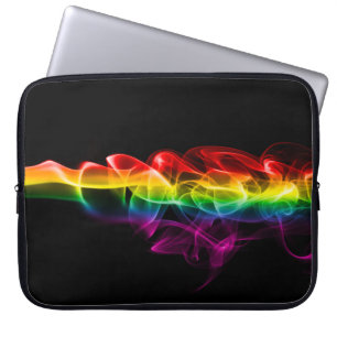 SlipperyJoe's Regenbogen-Rauch-Dampf-Wellen-Regenb Laptopschutzhülle