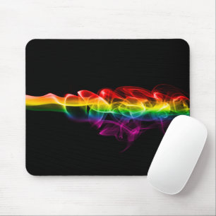SlipperyJoe's Regenbogen-Rauch-Dampf-Wellen-Regenb Mousepad