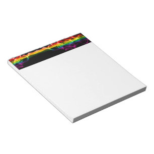 SlipperyJoe's Regenbogen-Rauch-Dampf-Wellen-Regenb Notizblock