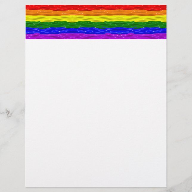 SlipperyJoe's Regenbogenfarben glänzen Flüssigkeit Briefbogen (Vorderseite)