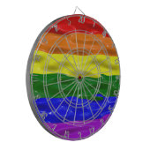 SlipperyJoe's Regenbogenfarben glänzen Flüssigkeit Dartscheibe (Vorderseite Links)