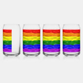 SlipperyJoe's Regenbogenfarben glänzen Flüssigkeit Dosenglas (Links)