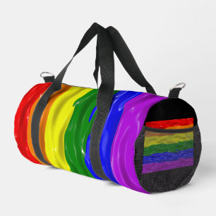 SlipperyJoe's Regenbogenfarben glänzen Flüssigkeit Duffle Bag