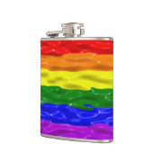SlipperyJoe's Regenbogenfarben glänzen Flüssigkeit Flachmann (Links)