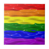SlipperyJoe's Regenbogenfarben glänzen Flüssigkeit Fliese (Vorderseite)