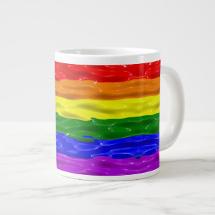 SlipperyJoe's Regenbogenfarben glänzen Flüssigkeit Jumbo-Tasse
