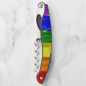 SlipperyJoe's Regenbogenfarben glänzen Flüssigkeit Kellnermesser (Vorderseite)