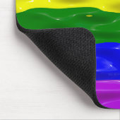 SlipperyJoe's Regenbogenfarben glänzen Flüssigkeit Mousepad (Ecke)