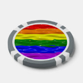 SlipperyJoe's Regenbogenfarben glänzen Flüssigkeit Pokerchips (Einzeln)