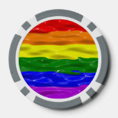 SlipperyJoe's Regenbogenfarben glänzen Flüssigkeit Pokerchips (Rückseite)