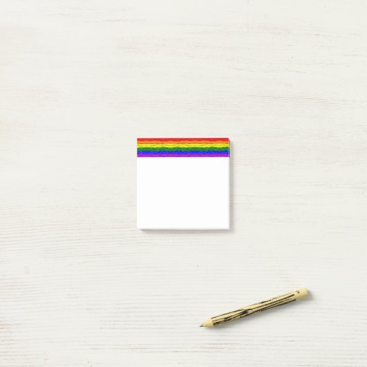SlipperyJoe's Regenbogenfarben glänzen Flüssigkeit Post-it Klebezettel (Auf Schreibtisch)