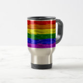 SlipperyJoe's Regenbogenfarben glänzen Flüssigkeit Reisebecher (VorderseiteRechts)