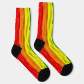 SlipperyJoe's Regenbogenfarben glänzen Flüssigkeit Socken (Rechts)
