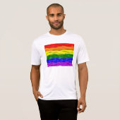 SlipperyJoe's Regenbogenfarben glänzen Flüssigkeit T-Shirt (Vorne ganz)