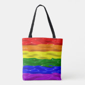 SlipperyJoe's Regenbogenfarben glänzen Flüssigkeit Tasche (Rückseite)