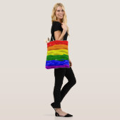 SlipperyJoe's Regenbogenfarben glänzen Flüssigkeit Tasche (Am Model)