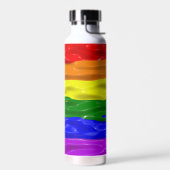 SlipperyJoe's Regenbogenfarben glänzen Flüssigkeit Trinkflasche (Links)