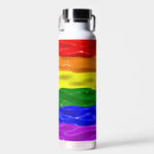 SlipperyJoe's Regenbogenfarben glänzen Flüssigkeit Trinkflasche (Vorne)