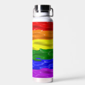 SlipperyJoe's Regenbogenfarben glänzen Flüssigkeit Trinkflasche (Rückseite)