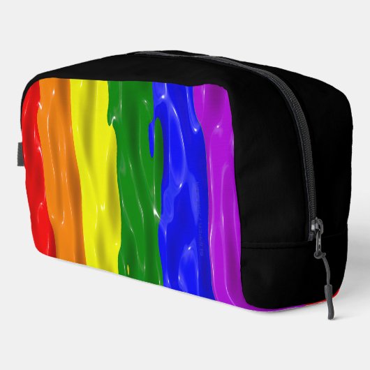 SlipperyJoe's Regenbogenfarben glänzen Flüssigkeit Waschbeutel (Rechte Ecke)