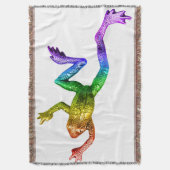 SlipperyJoe's regenbogenfarbener Frosch gerenderte Decke (Vorderseite Vertikal)