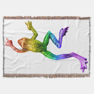 SlipperyJoe's regenbogenfarbener Frosch gerenderte Decke