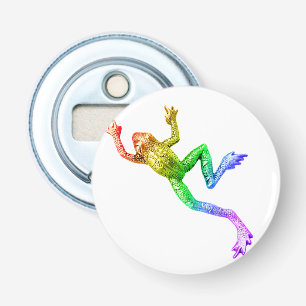 SlipperyJoe's regenbogenfarbener Frosch gerenderte Flaschenöffner
